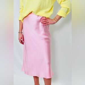 Double Zero Light Pink Midi Skirt